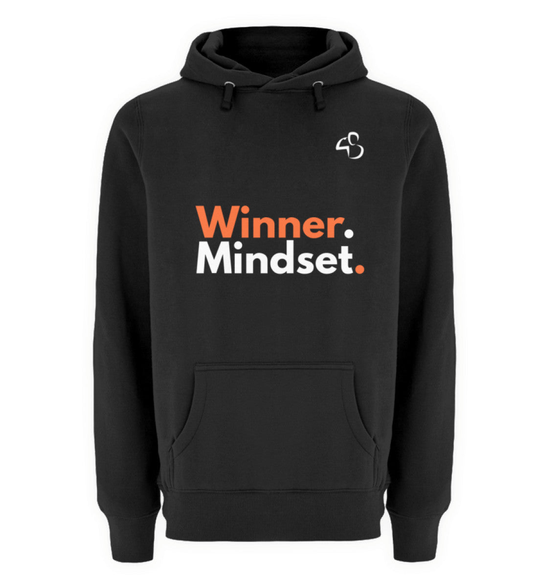 Motivational Streetwear Hoodie in Black with White Logo – Winner Mindset by MINDSET MERCH